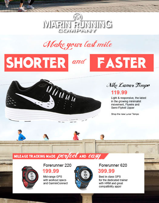 Marin Running Company Email Advertising