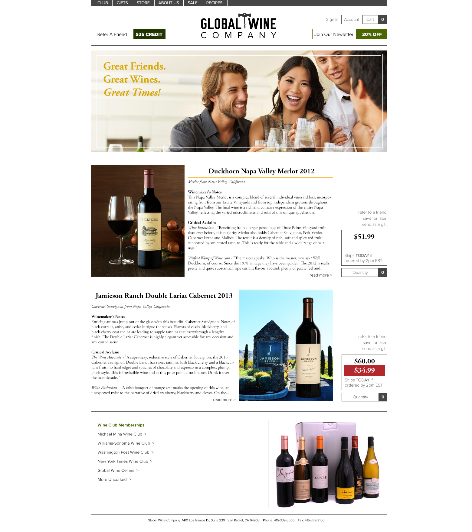 Global Wines Website